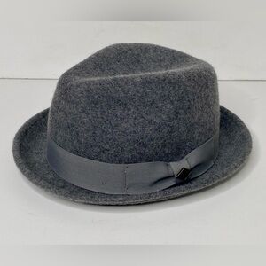 Goorin Bros Charlestowne 100% Wool Pork Pie Fedora Hat Charcoal 600-9021